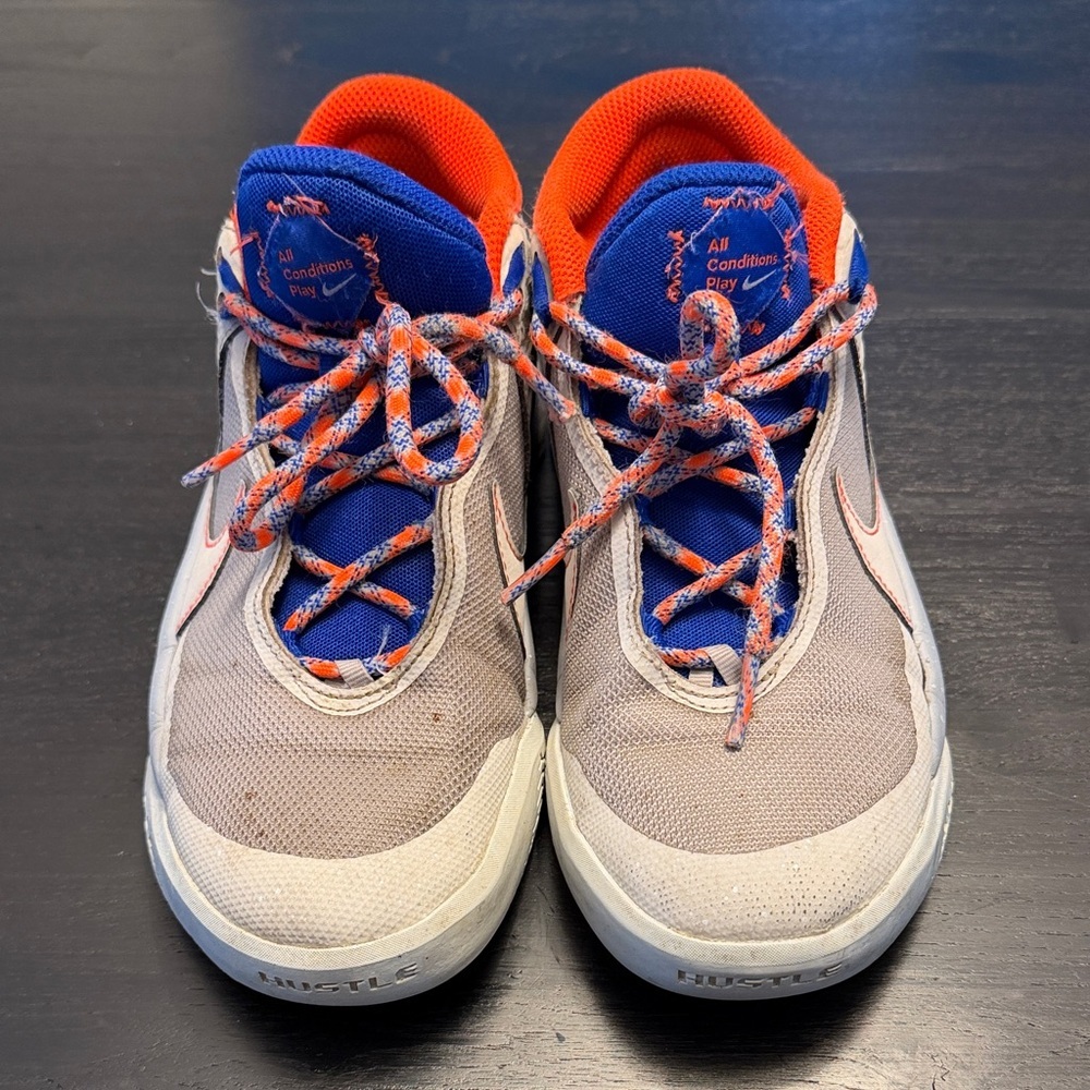 Nike Kids Sneakers - Gray, Blue, and Orange